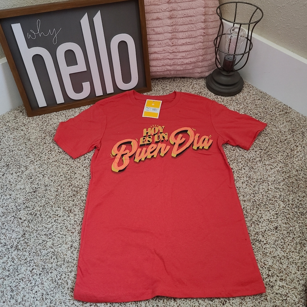 Latino Heritage Month Adult Gender Inclusive Buen Dia Short Sleeve T-Shirt